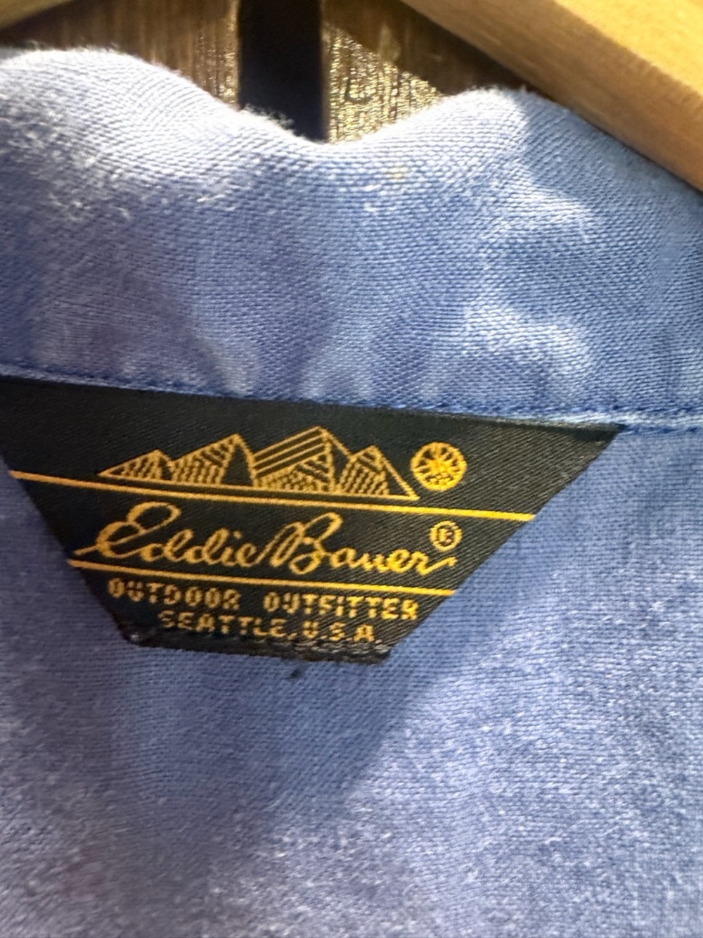 Vintage Eddie Bauer XXL linen blend Blue button maxi dress pockets 90s teacher - Picture 7 of 12